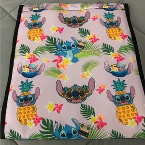 Disney Pink Tropical Stitch Pattern Panel with Blue and Green Accents